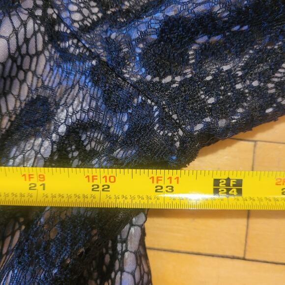 Laura Ashley Silver with Black Lace Overlay Jacket Blazer Plus Size 3X - Picture 9 of 11